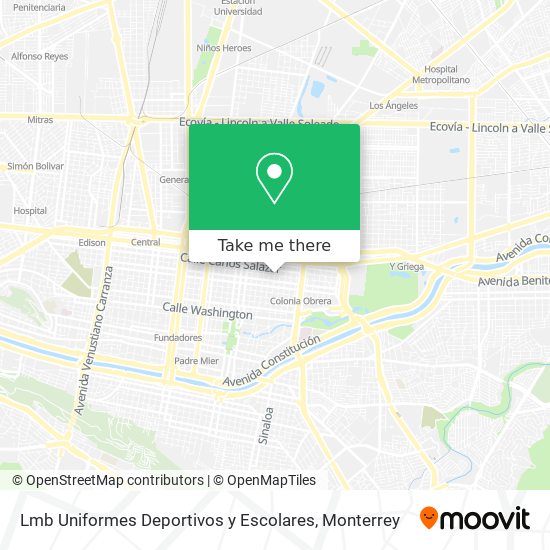 Lmb Uniformes Deportivos y Escolares map