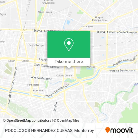 PODOLOGOS HERNANDEZ CUEVAS map