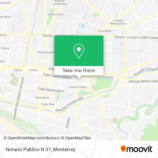 Notario Publico N 37 map