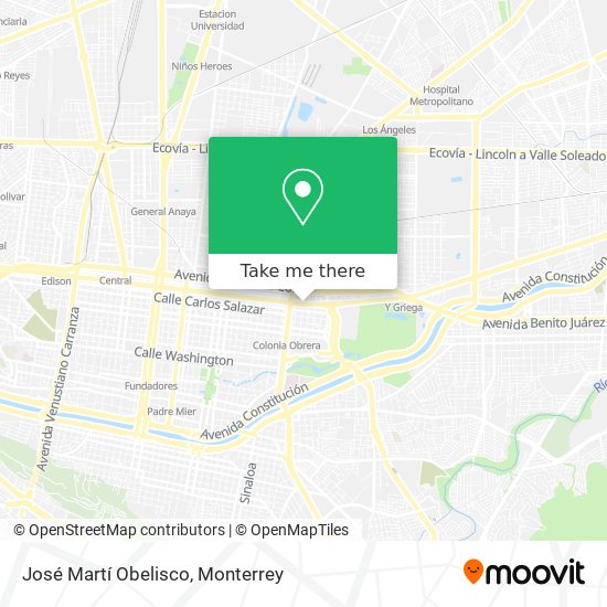 José Martí Obelisco map