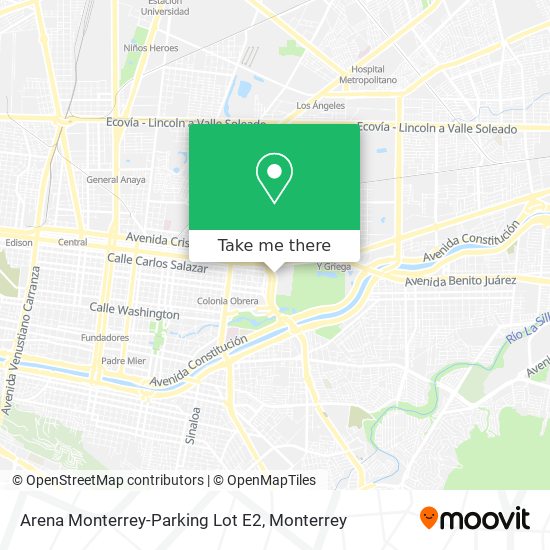 Mapa de Arena Monterrey-Parking Lot E2