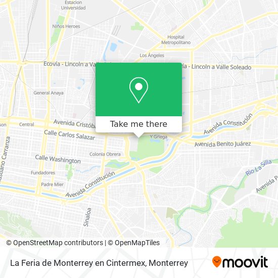 Mapa de La Feria de Monterrey en Cintermex