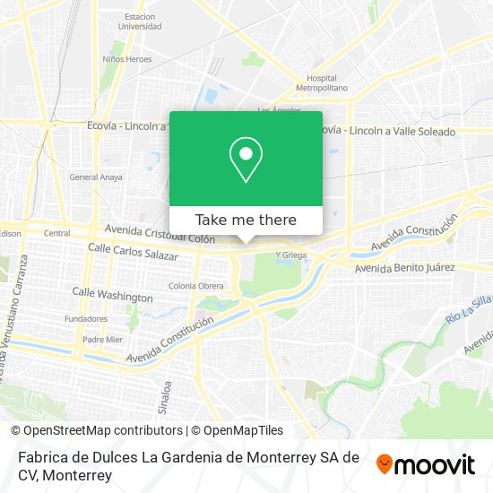 Fabrica de Dulces La Gardenia de Monterrey SA de CV map