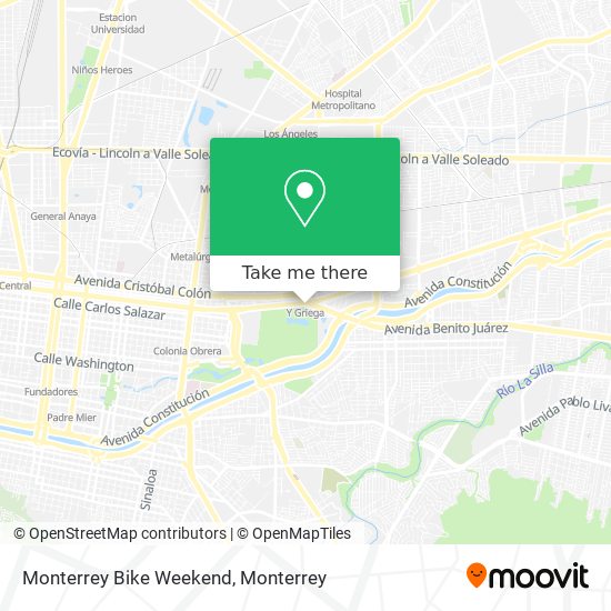 Monterrey Bike Weekend map