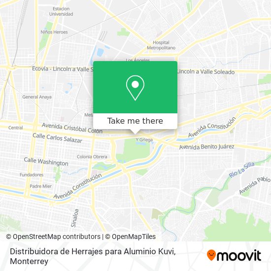 Mapa de Distribuidora de Herrajes para Aluminio Kuvi