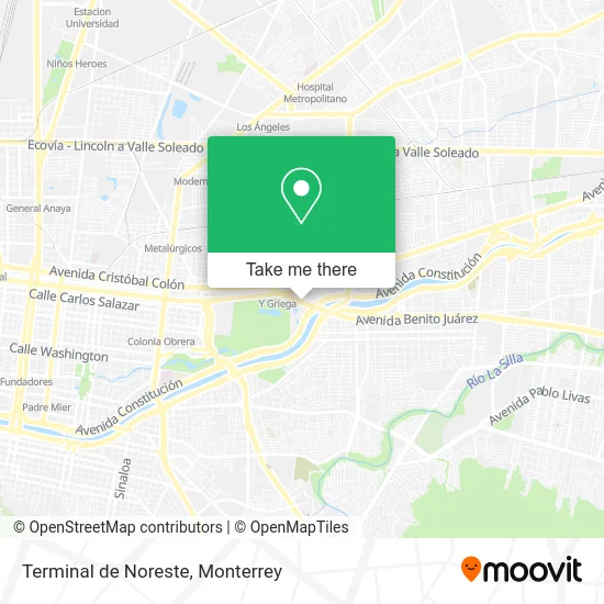 Terminal de Noreste map