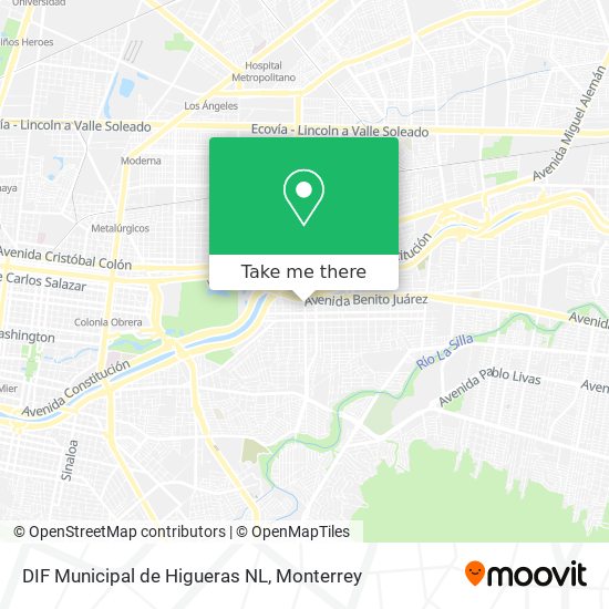 Mapa de DIF Municipal de Higueras NL