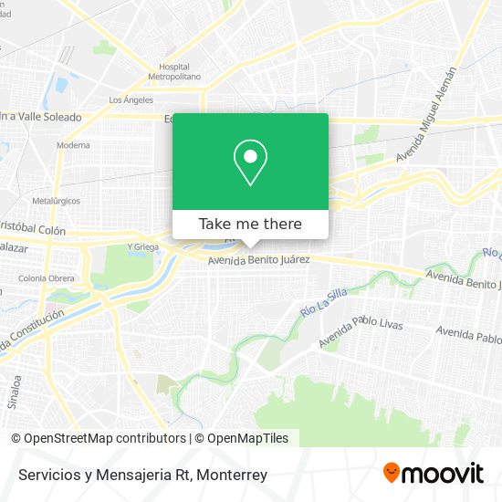 Mapa de Servicios y Mensajeria Rt