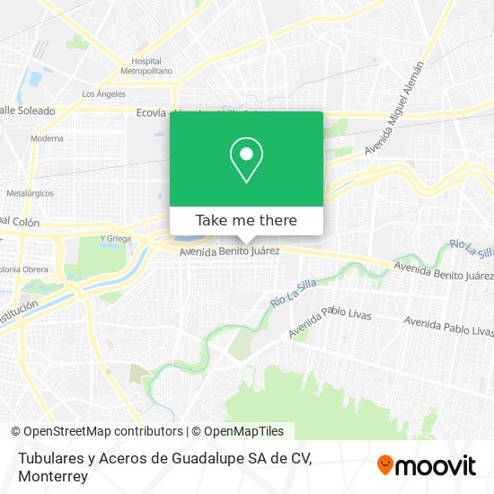 Tubulares y Aceros de Guadalupe SA de CV map