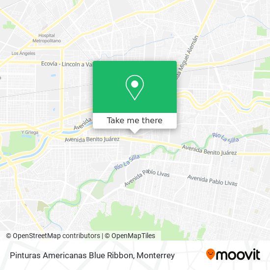 Pinturas Americanas Blue Ribbon map