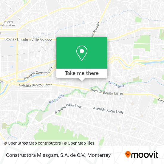 Constructora Missgam, S.A. de C.V. map