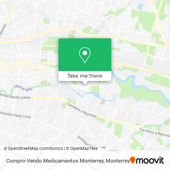 Mapa de Compro-Vendo Medicamentos Monterrey