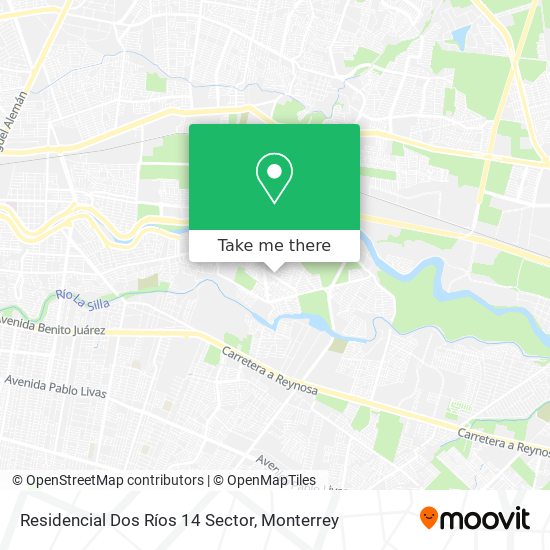 Residencial Dos Ríos 14 Sector map