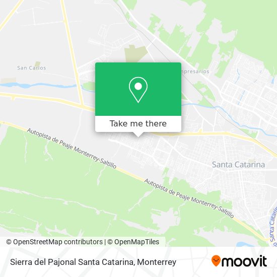 Sierra del Pajonal Santa Catarina map