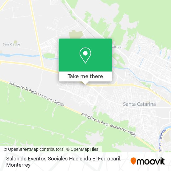 Mapa de Salon de Eventos Sociales Hacienda El Ferrocaril
