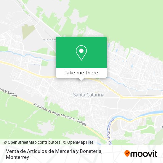 Mapa de Venta de Articulos de Merceria y Boneteria