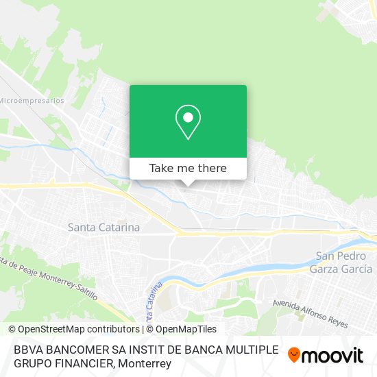 Mapa de BBVA BANCOMER SA INSTIT DE BANCA MULTIPLE GRUPO FINANCIER
