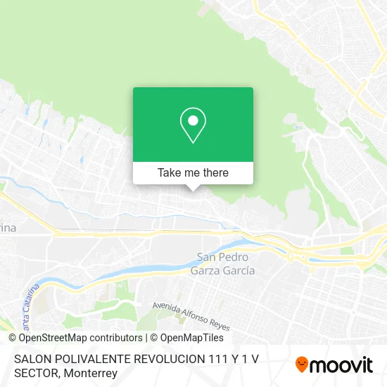 Mapa de SALON POLIVALENTE REVOLUCION 111 Y 1 V SECTOR