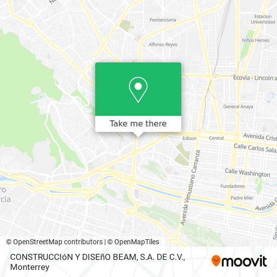 CONSTRUCCIóN Y DISEñO BEAM, S.A. DE C.V. map
