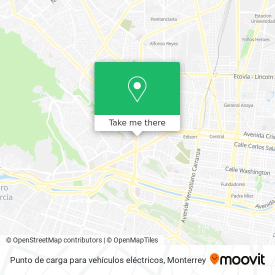 Punto de carga para vehículos eléctricos map