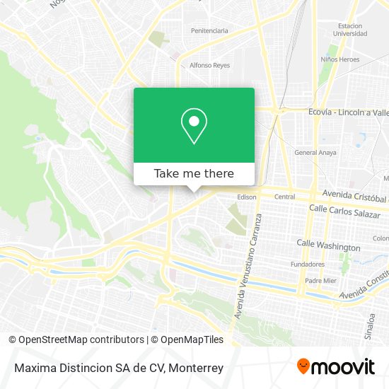 Maxima Distincion SA de CV map