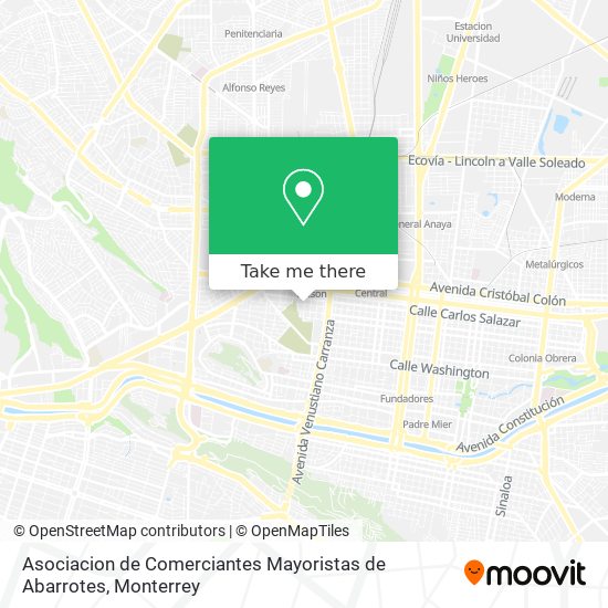 Mapa de Asociacion de Comerciantes Mayoristas de Abarrotes