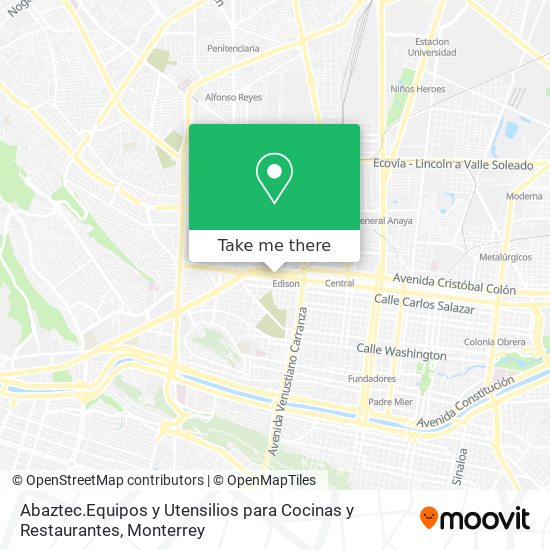 Abaztec.Equipos y Utensilios para Cocinas y Restaurantes map