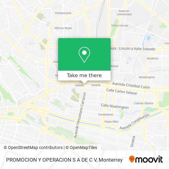 Mapa de PROMOCION Y OPERACION S A DE C V