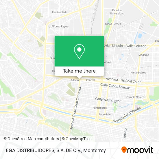 EGA DISTRIBUIDORES, S.A. DE C.V. map