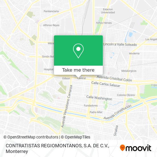 CONTRATISTAS REGIOMONTANOS, S.A. DE C.V. map