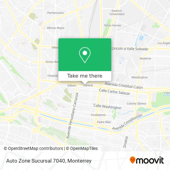 Auto Zone Sucursal 7040 map
