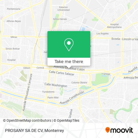 Mapa de PROSANY SA DE CV
