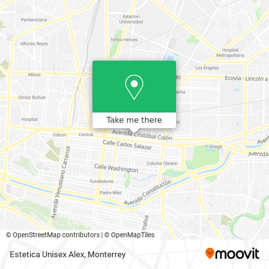 Mapa de Estetica Unisex Alex