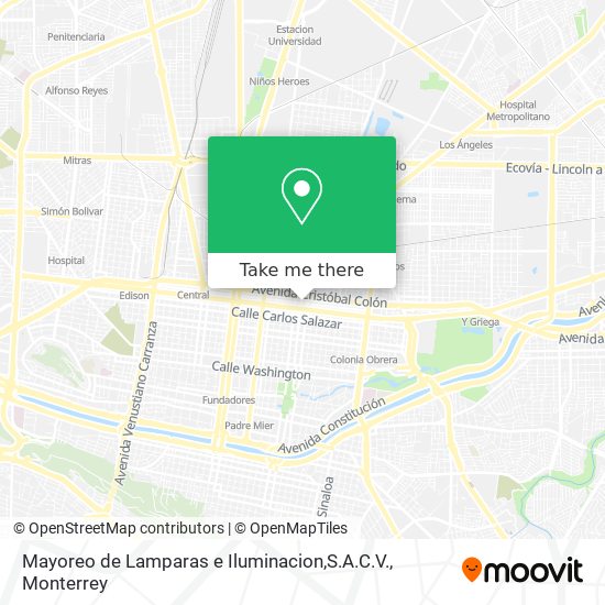 Mayoreo de Lamparas e Iluminacion,S.A.C.V. map