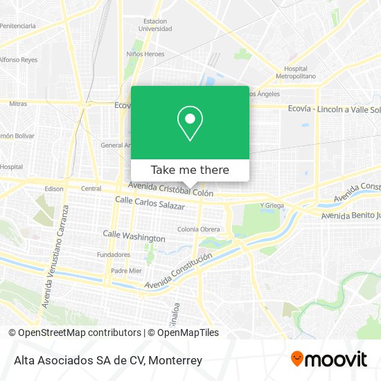 Alta Asociados SA de CV map