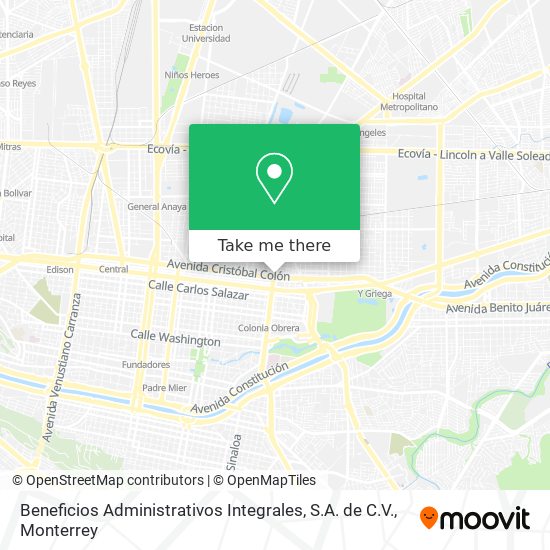 Beneficios Administrativos Integrales, S.A. de C.V. map