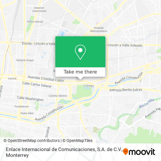 Mapa de Enlace Internacional de Comunicaciones, S.A. de C.V.