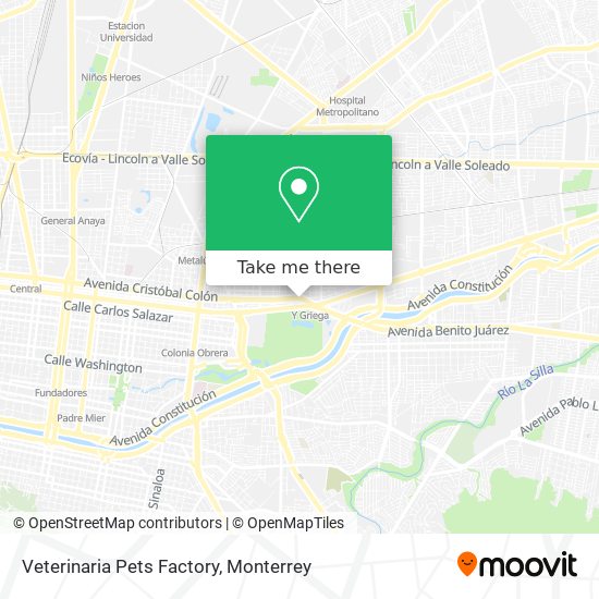 Mapa de Veterinaria Pets Factory