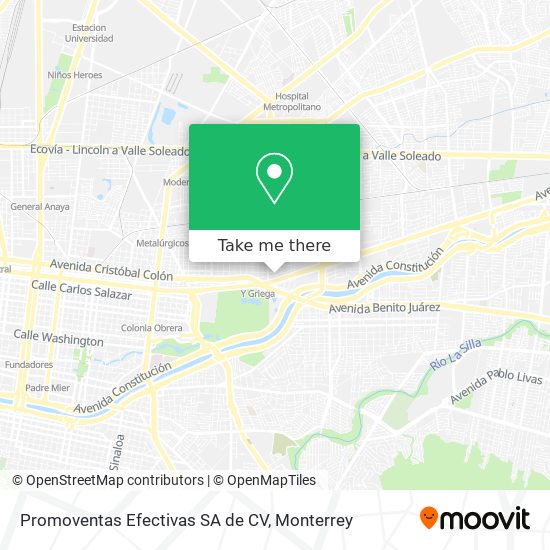 Promoventas Efectivas SA de CV map