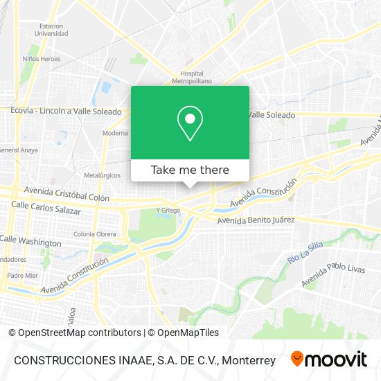 Mapa de CONSTRUCCIONES INAAE, S.A. DE C.V.