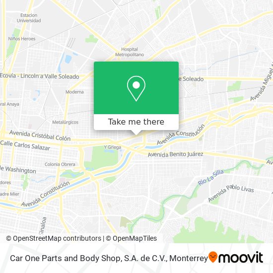 Mapa de Car One Parts and Body Shop, S.A. de C.V.