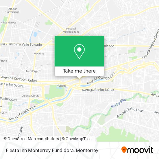 Mapa de Fiesta Inn Monterrey Fundidora