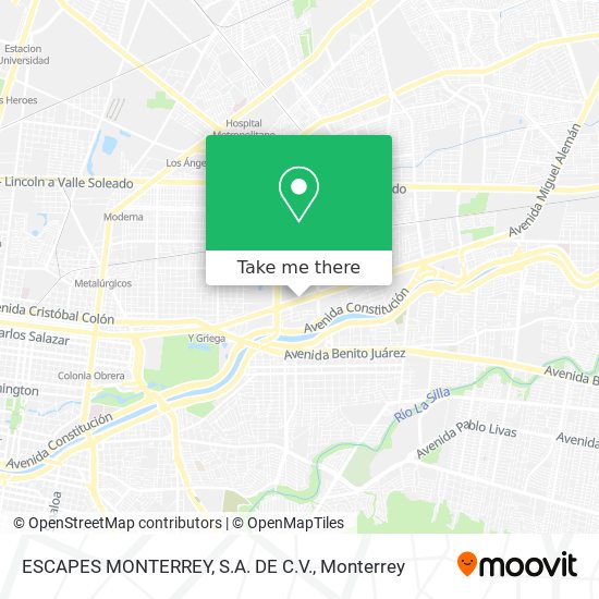 Mapa de ESCAPES MONTERREY, S.A. DE C.V.