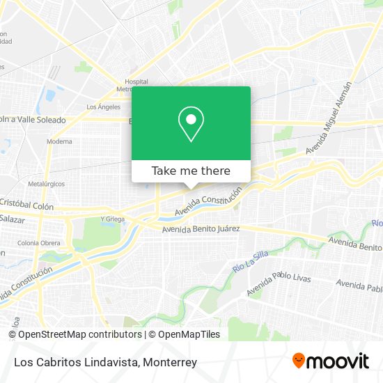 Los Cabritos Lindavista map