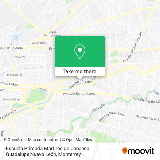 Escuela Primaria Mártires de Cananea Guadalupe,Nuevo León map