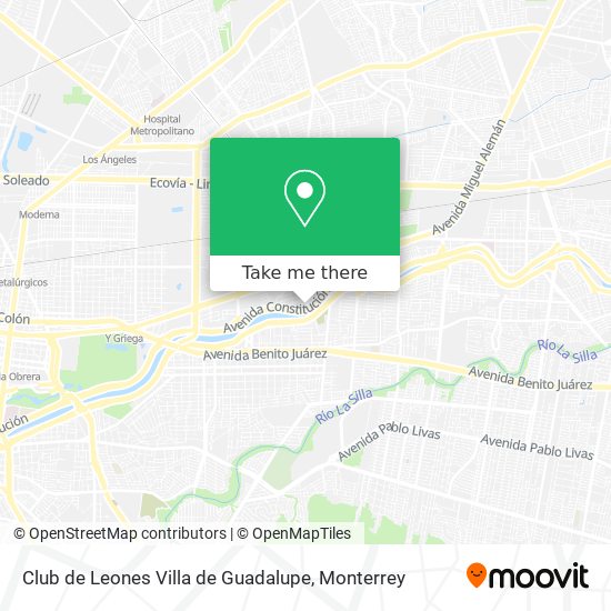 Club de Leones Villa de Guadalupe map