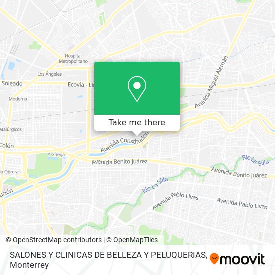 Mapa de SALONES Y CLINICAS DE BELLEZA Y PELUQUERIAS