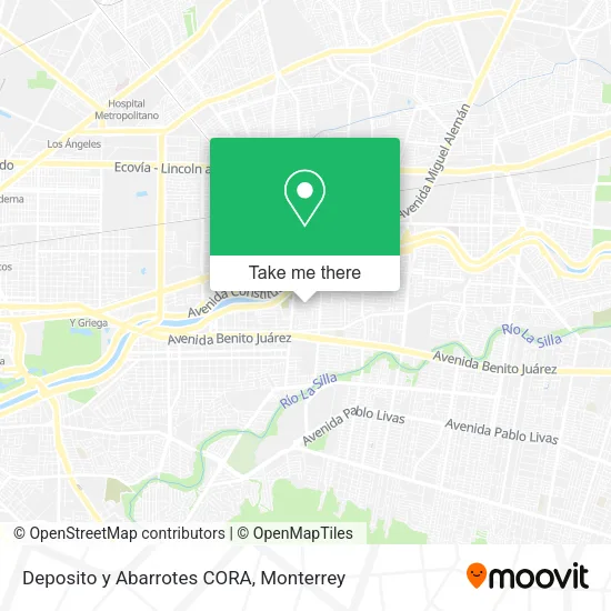 Mapa de Deposito y Abarrotes CORA