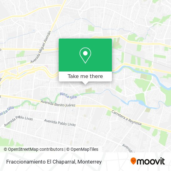 Mapa de Fraccionamiento El Chaparral