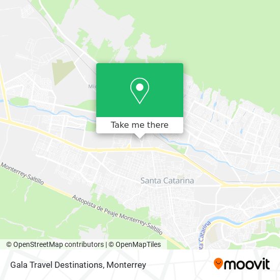 Gala Travel Destinations map